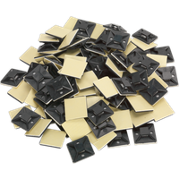 SEALEY Self-Adhesive Cable Tie Mount 30 X 30mm Black Pack Of 100 | CTM3030B | GSF Car Parts