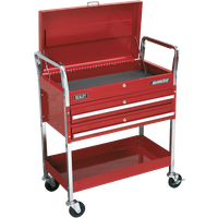 SEALEY Trolley 2-Level Heavy-Duty With Lockable Top & 2 Drawers | CX1042D | GSF Car Parts