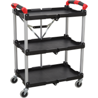 SEALEY Folding Workshop Trolley 3-Level | CX314 | GSF Car Parts