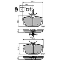DRIVETEC Volkswagen Transporter T4 Rear Brake Pads | PAD1541 | GSF Car Parts