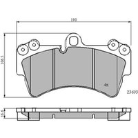DRIVETEC Volkswagen Touareg Front Brake Pads | PAD1997 | GSF Car Parts