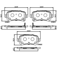 DRIVETEC Chrysler Grand Voyager Rear Brake Pads | PAD2174 | GSF Car Parts