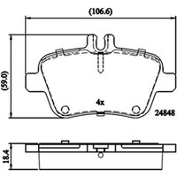 DRIVETEC Infiniti Qx30 Rear Brake Pads | PAD2289 | GSF Car Parts