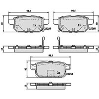DRIVETEC Suzuki Baleno Rear Brake Pads | PAD2687 | GSF Car Parts