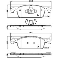 DRIVETEC Dacia Sandero Front Brake Pads | PAD3286 | GSF Car Parts