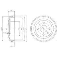 Delphi Brake Drum for Fiat Fiorino | BF136 | GSF Car Parts