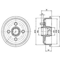 Delphi Ford Puma Brake Drum | BF229 | GSF Car Parts