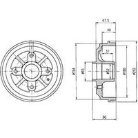 Delphi Brake Drum for Peugeot 106 | BF324 | GSF Car Parts