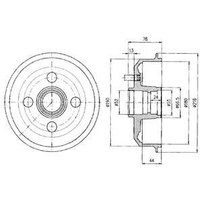 Delphi Brake Drum for Ford Fiesta | BF329 | GSF Car Parts