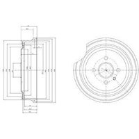 Delphi Brake Drum for Vauxhall And Opel Vectra | BF367 | GSF Car Parts