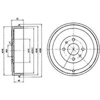 Delphi Fiat Doblo Cargo Brake Drum | BF379 | GSF Car Parts