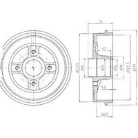 Delphi Nissan Kubistar Brake Drum | BF423 | GSF Car Parts