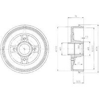 Delphi Renault Twingo Brake Drum | BF427 | GSF Car Parts