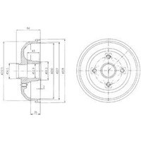 Delphi Brake Drum for Vauxhall And Opel Corsavan | BF471 | GSF Car Parts