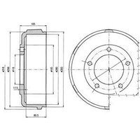 Delphi Brake Drum for Ford Transit | BF478 | GSF Car Parts