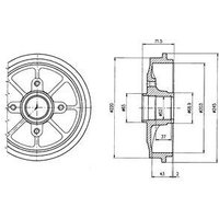 Delphi Brake Drum for Ds Ds 3 | BF484 | GSF Car Parts