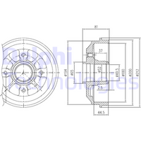 Delphi Brake Drum for Land Rover Freelander | BF513 | GSF Car Parts