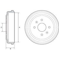 Delphi Chevrolet Spark Brake Drum | BF548 | GSF Car Parts