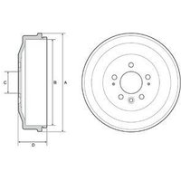Delphi Brake Drum for Volkswagen Amarok | BF558 | GSF Car Parts