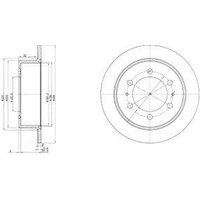Delphi Rear Solid Brake Disc Pair - 299mm Diameter | BG3522 | GSF Car Parts