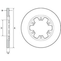 Delphi Ford Transit Rear Solid Brake Disc Pair Coated - 308mm Diameter | BG4680C | GSF Car Parts