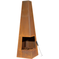 SEALEY Dellonda Chiminea, Wood Burner, Heater For Outdoors W45Cm X H150Cm, Corten Steel | DG106 | GSF Car Parts