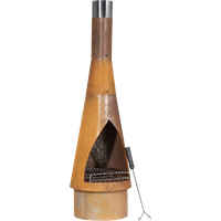 SEALEY Dellonda Outdoor/garden/patio Conical Chiminea, Fireplace, Fire Pit, Heater, H127Cm - Corten Steel | DG110 | GSF Car Parts