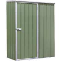 SEALEY Dellonda Galvanized Steel Garden/outdoor/storage Shed, 1.5 X 0.8 X 1.9M, Pent Style Roof - Green | DG113 | GSF Car Parts