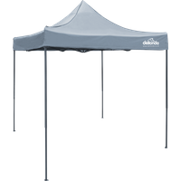 SEALEY Dellonda Premium 2X2M Pop-Up Gazebo, Heavy Duty, Pvc Coated, Water Resistant Fabric, Supplied With Carry Bag, Rope, Stakes & Weight Bags - Grey Canopy | DG129 | GSF Car Parts