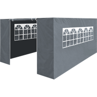 SEALEY Dellonda Premium Side Walls/doors/windows For Gazebo/marquee, Fits 3 X 4.5M Models - Grey | DG153 | GSF Car Parts
