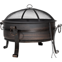 SEALEY Dellonda 30" Deluxe 2-In-1 Outdoor Fire Pit & Coffee Table Antique Bronze Effect | DG42 | GSF Car Parts