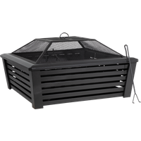 SEALEY Dellonda 35" Square Outdoor Fire Pit, Black | DG43 | GSF Car Parts