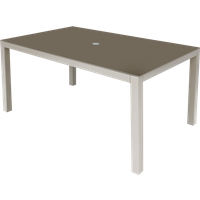 SEALEY Dellonda Fusion Aluminium Glass Garden Dining Table With Parasol Hole, Light Grey | DG51 | GSF Car Parts