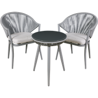 SEALEY Dellonda Echo 3Pc Aluminium Balcony Set With Tempered Glass Top | DG58 | GSF Car Parts