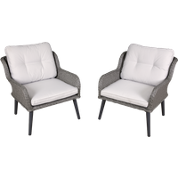 SEALEY Dellonda Buxton Rattan Wicker Outdoor Lounge Chairs With Cushion, Grey | DG79 | GSF Car Parts