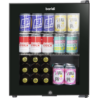 SEALEY Baridi 50L Tabletop Beer & Drinks Mini Fridge With Light 3-10°C - Black & Glass | DH12 | GSF Car Parts