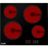 SEALEY Baridi 60Cm Built-In Ceramic Hob 4 Cooking Zones, Black Glass, 6000W With Touch Controls, Timer | DH131 | GSF Car Parts