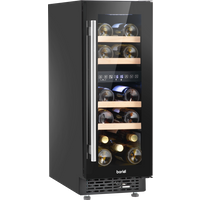 SEALEY Baridi 17 Bottle Dual Zone Slim 30Cm Wine Cooler, Touch Screen, Black | DH204 | GSF Car Parts