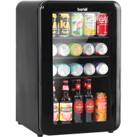 SEALEY Baridi 70L Under Counter Drinks/beer & Wine Cooler Fridge, Retro Style, Black | DH222 | GSF Car Parts