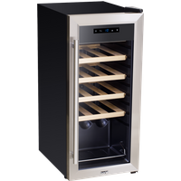 SEALEY Baridi 18 Bottle Wine Fridge Cooler & Touch Control, Led Light, Stainless Steel | DH29 | GSF Car Parts