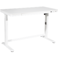 SEALEY Dellonda White Electric Adjustable Standing Desk With Usb & Drawer, 1200 X 600mm | DH54 | GSF Car Parts