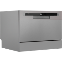 SEALEY Baridi Compact Tabletop Dishwasher 6 Place Settings, 6 Programmes, Low Noise, 6.5L Cycle, Start Delay - Silver | DH84 | GSF Car Parts