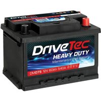 DRIVETEC Ford Transit Connect 075 Car Battery - 3 Year Warranty | DM075 | GSF Car Parts
