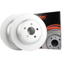 Rear Solid Brake Disc Pair Coated - 316mm Diameter DRIVETEC Fits: FORD EDGE