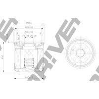 DRIVEPLUS Chevrolet Aveo Oil Filter - Screw On | L11.0021 | GSF Car Parts