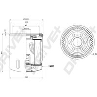 DRIVEPLUS Citroen C5 Aircross Oil Filter - Screw On | L11.0180 | GSF Car Parts
