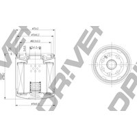 DRIVEPLUS Chevrolet Camaro Oil Filter - Screw On | L11.0181 | GSF Car Parts