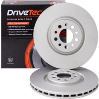 Front Vented Brake Disc Pair - 330mm Diameter DRIVETEC Fits: ALFA ROMEO 159