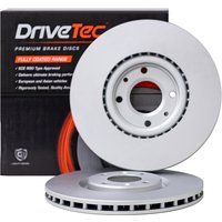 Front Vented Brake Disc Pair - 302mm Diameter DRIVETEC Fits: CITROEN DS4