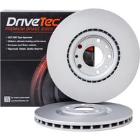 Front Vented Brake Disc Pair - 302mm Diameter DRIVETEC Fits: PEUGEOT RCZ